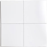 Matte White 6"x6" Ceramic Wall Tile for Kitchen Backsplash & Bathroom - Sold Per Sq.Ft.
